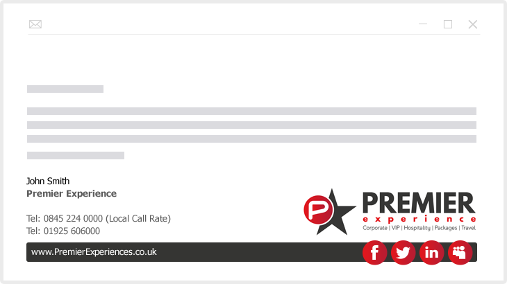 Premier Experience - email signature design template